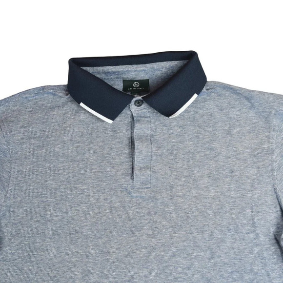 Adriano Goldschmied || AG Men's Polo Green Label Light Blue Grey Oxford  Shirt M - Picture 6 of 8